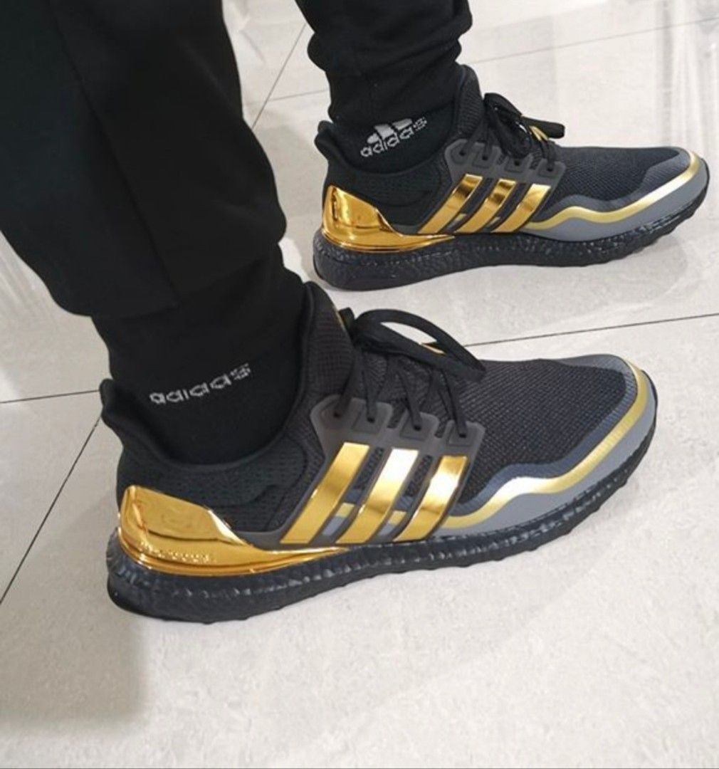 Adidas black gold ultraboost Men s Fashion Footwear Sneakers on