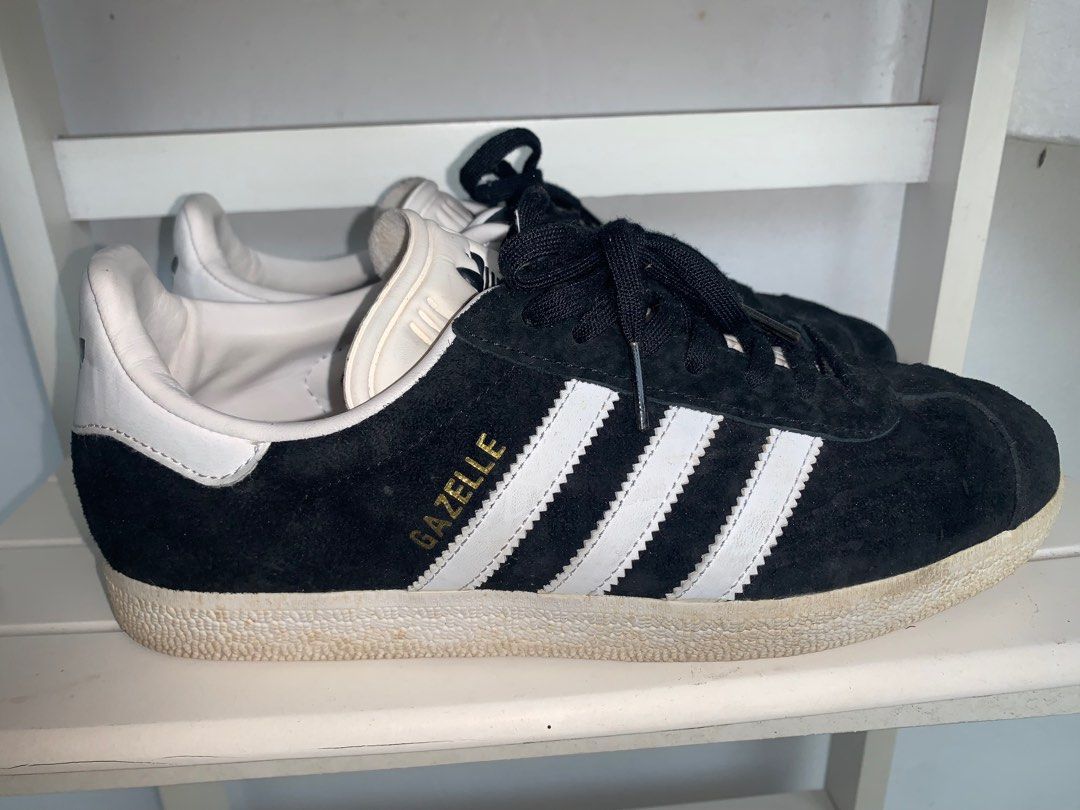 All black suede gazelles hot sale