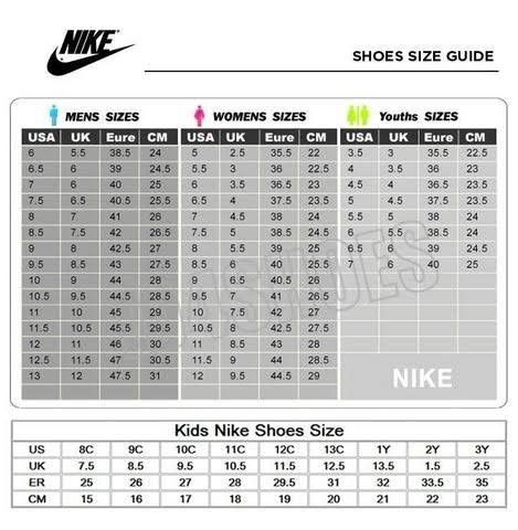 Jordan kid size chart sales