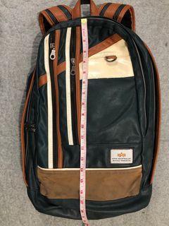 ALPHA INDUSTRIES Leather Backpack