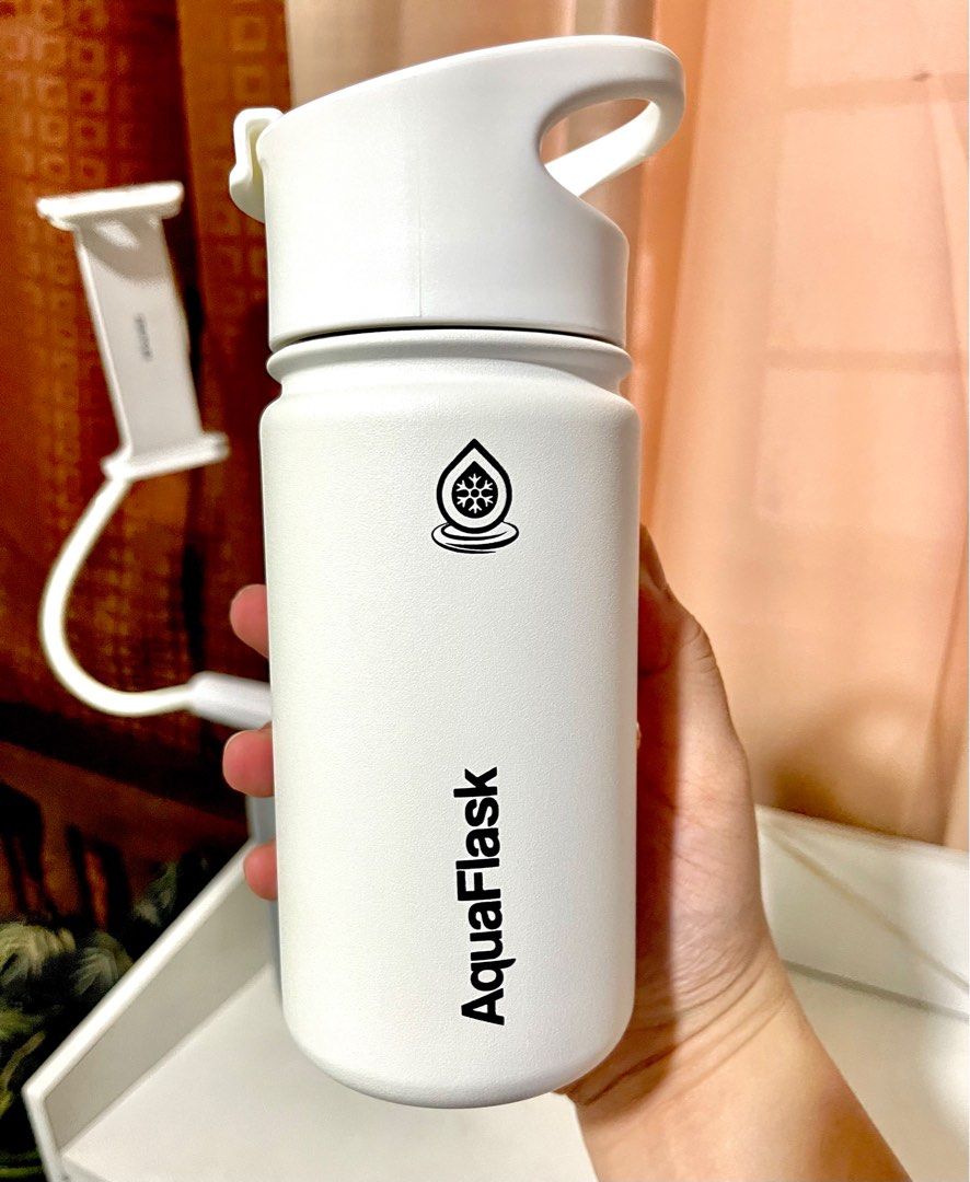 Aquaflask (14oz) Wide Mouth with Flip Cap Vacuum Insulated Stainless