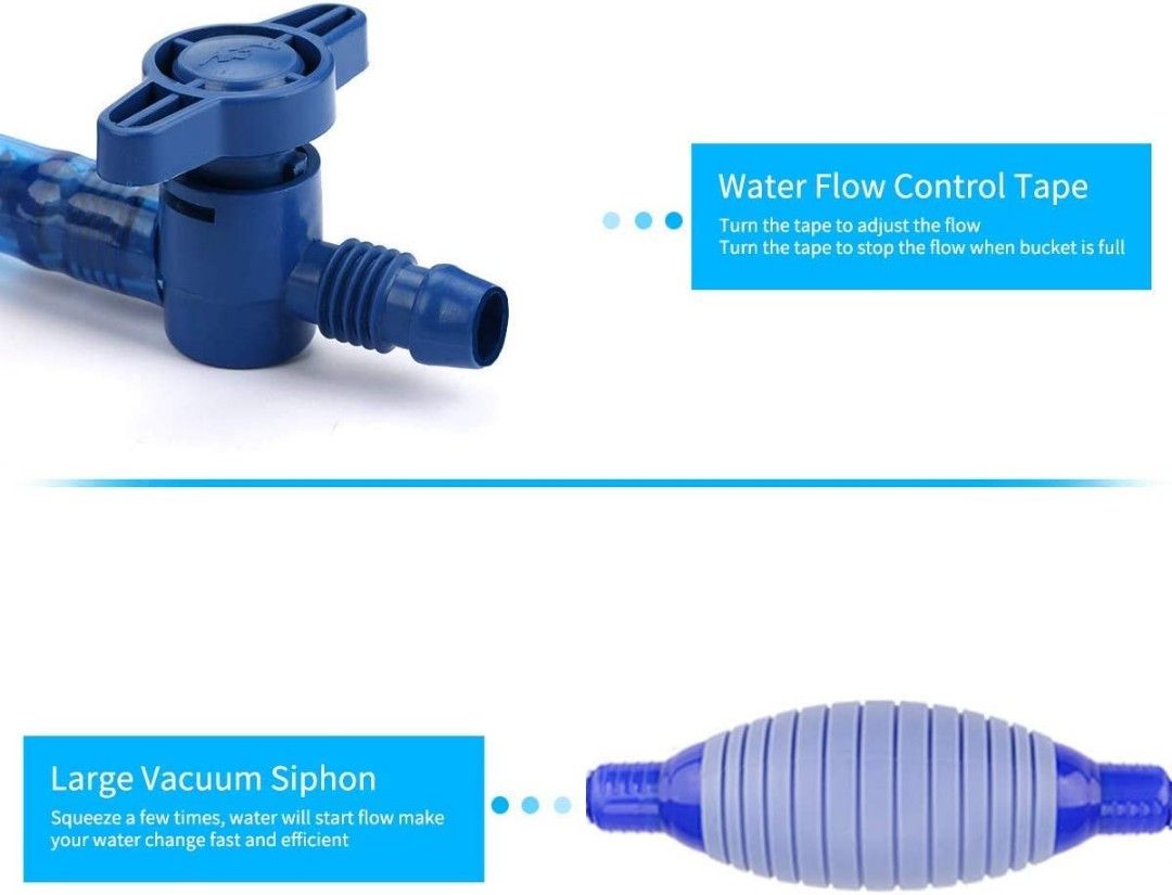 Aquarium Water Change Siphon Pump Gravel Cleaner, Pet Supplies, Homes