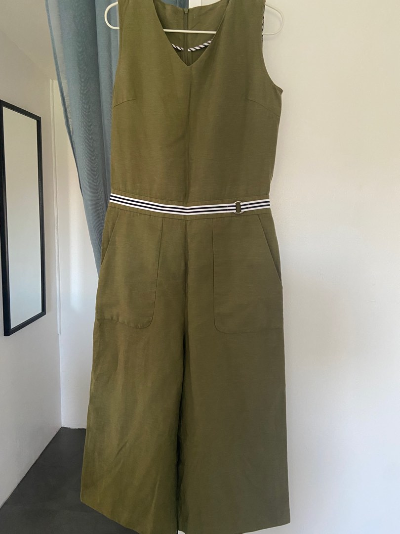 Army Green Jumpsuit, Women's Fashion, Dresses & Sets, Jumpsuits on