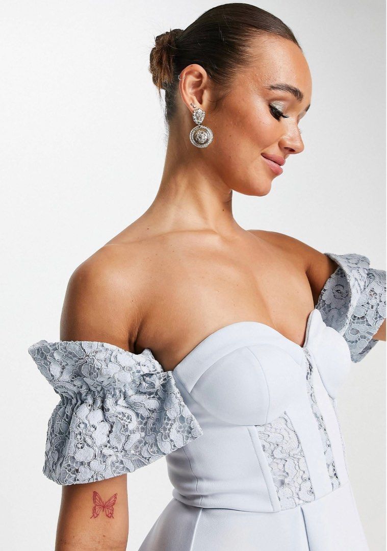 Bardot midi hot sale prom dress