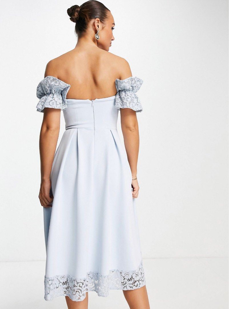 Asos bardot midi dress clearance