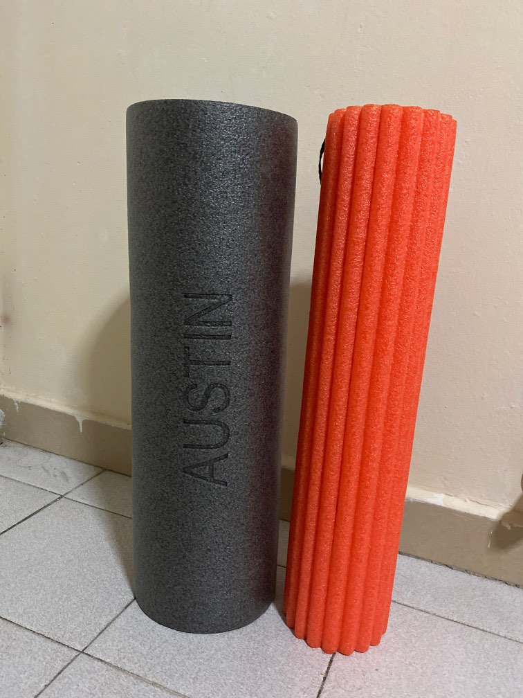AUSTIN FOAM Roller 2 in One Smooth and one with ridges Orange and