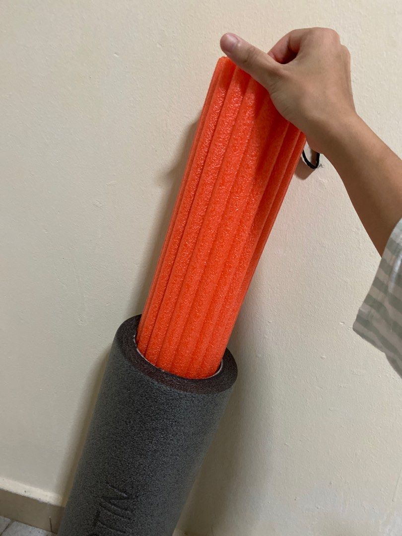 AUSTIN FOAM Roller 2 in One Smooth and one with ridges Orange and
