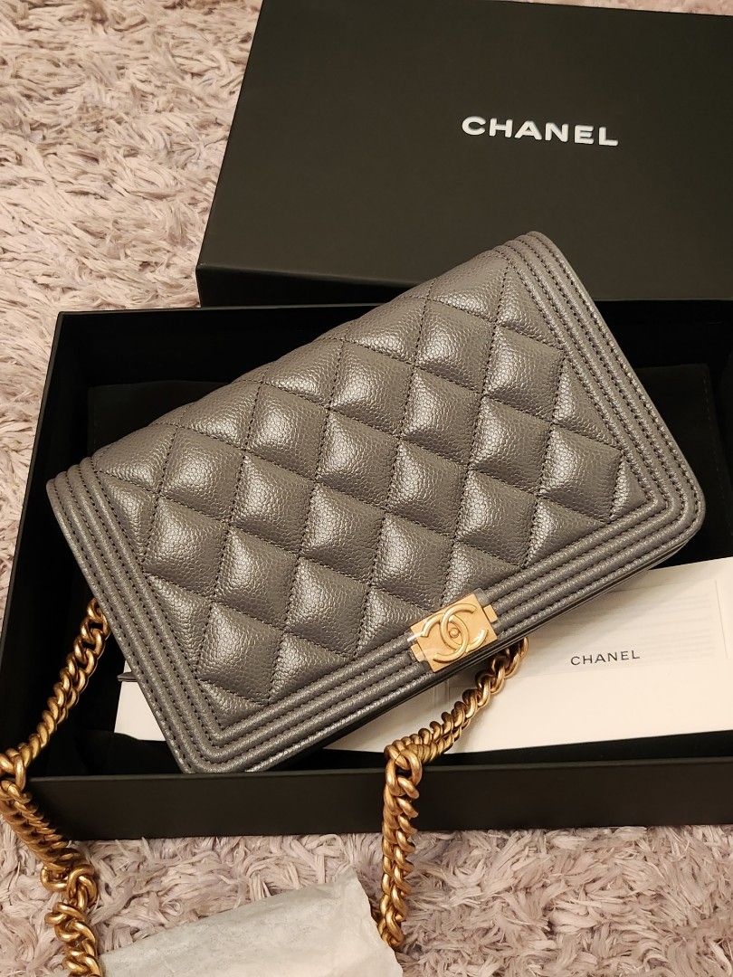 Authentic Chanel Boy Woc, Luxury, Bags & Wallets on Carousell