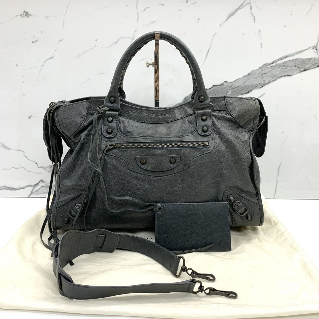 Grey balenciaga purse on sale