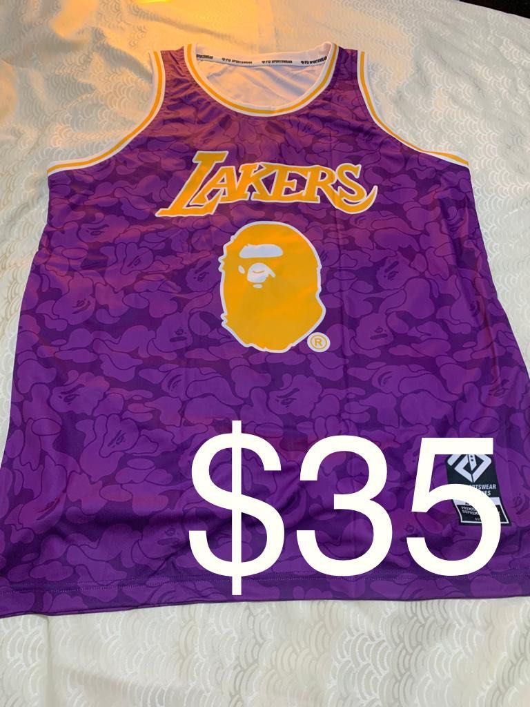 Bape lakers 2024 jersey purple