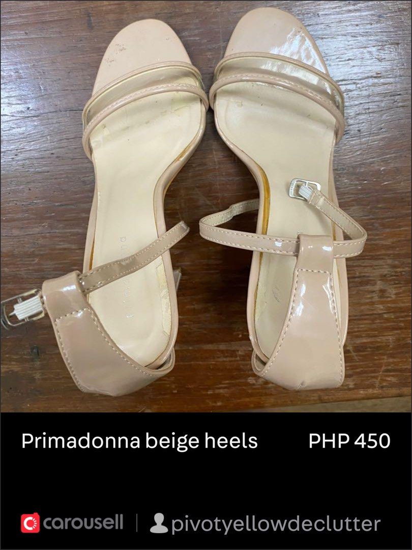 Beige primadonna heels (Category: Heels) located in Quezon City. Submitted by pivotyellowdeclutter (Listing ID 1195089724, Image 1). Description: .