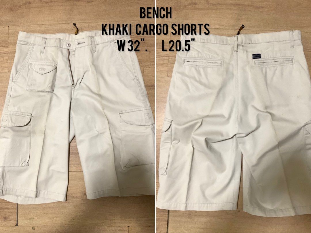 BENCH KHAKI CARGO SHORTS (Category: Shorts) located in Manila. Submitted by _bizzd_ (Listing ID 1195113022, Image 1). Description: OrIginal Bench Preloved Like new condition, no flaw Selling only for 250 Pls see photo for measurements Retails RFS : Outgrown size Item will come be delivered from San Juan City Price + SF SF c/o buyer.