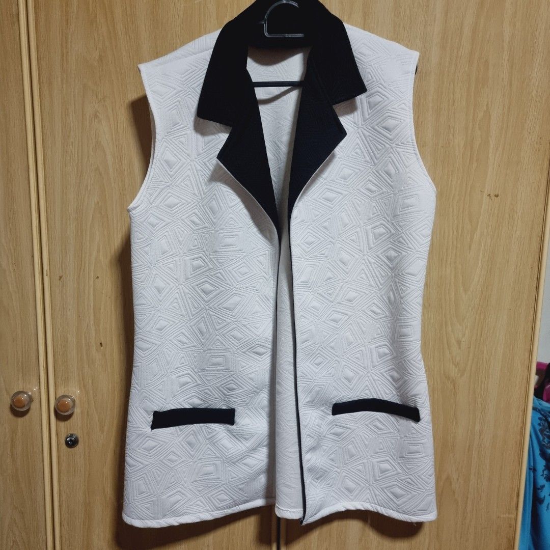 Rinascimento Black Polyester Sleveless Jacket main image 1