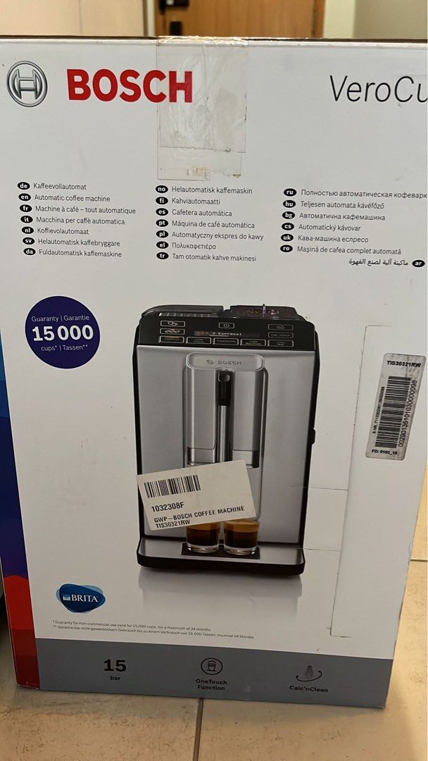Bosch TIS30321RW Verocup 300 Automatic Coffee Machine, TV & Home ...