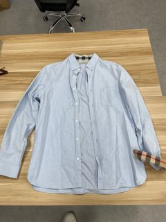 Burberry 淺藍色恤衫外套