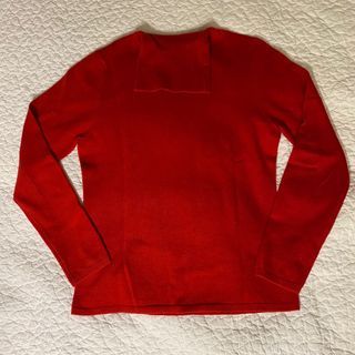 100% Cashmere Turtleneck Sweater Red Medium
