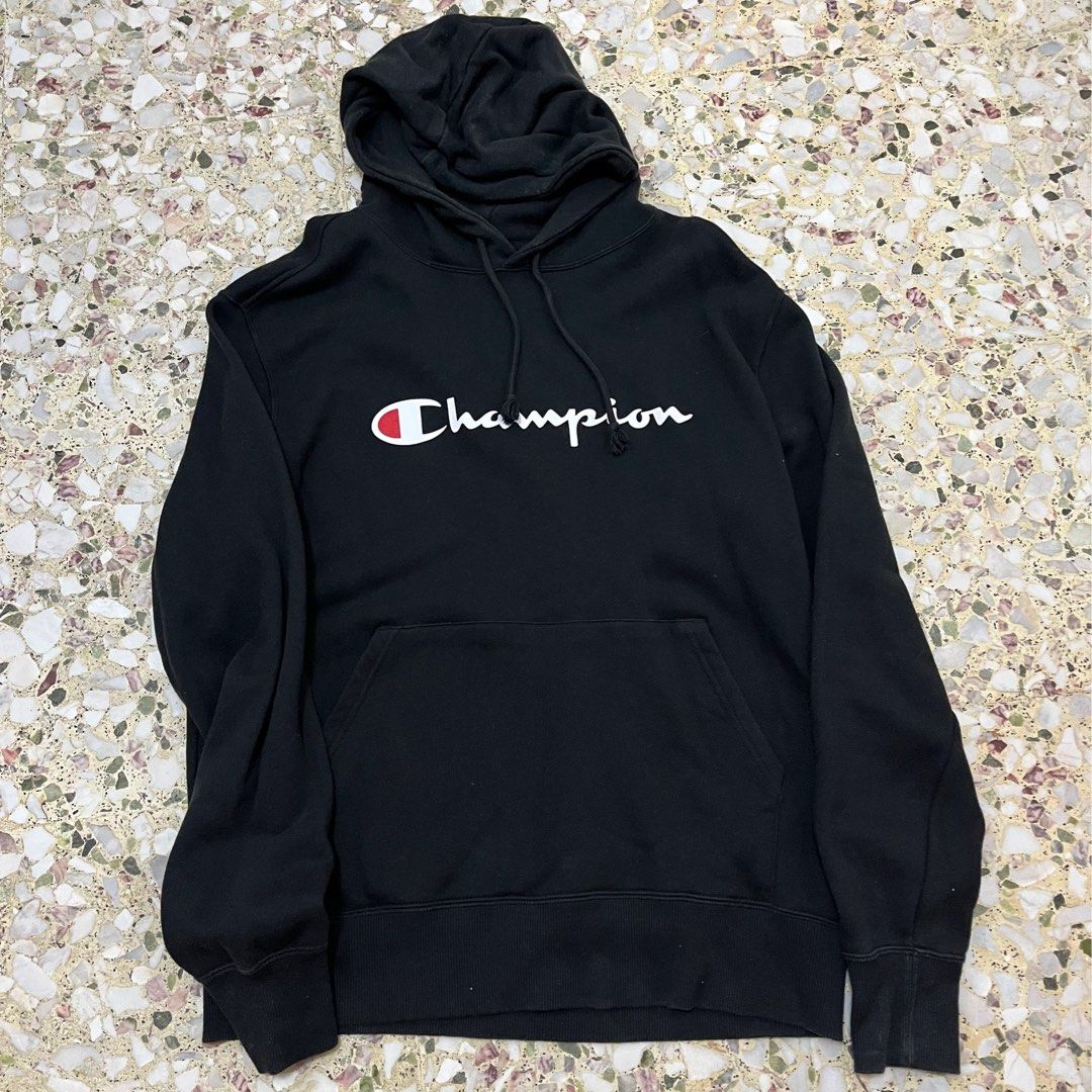 Champion Black Hoodie Men s Fashion Coats Jackets and Outerwear
