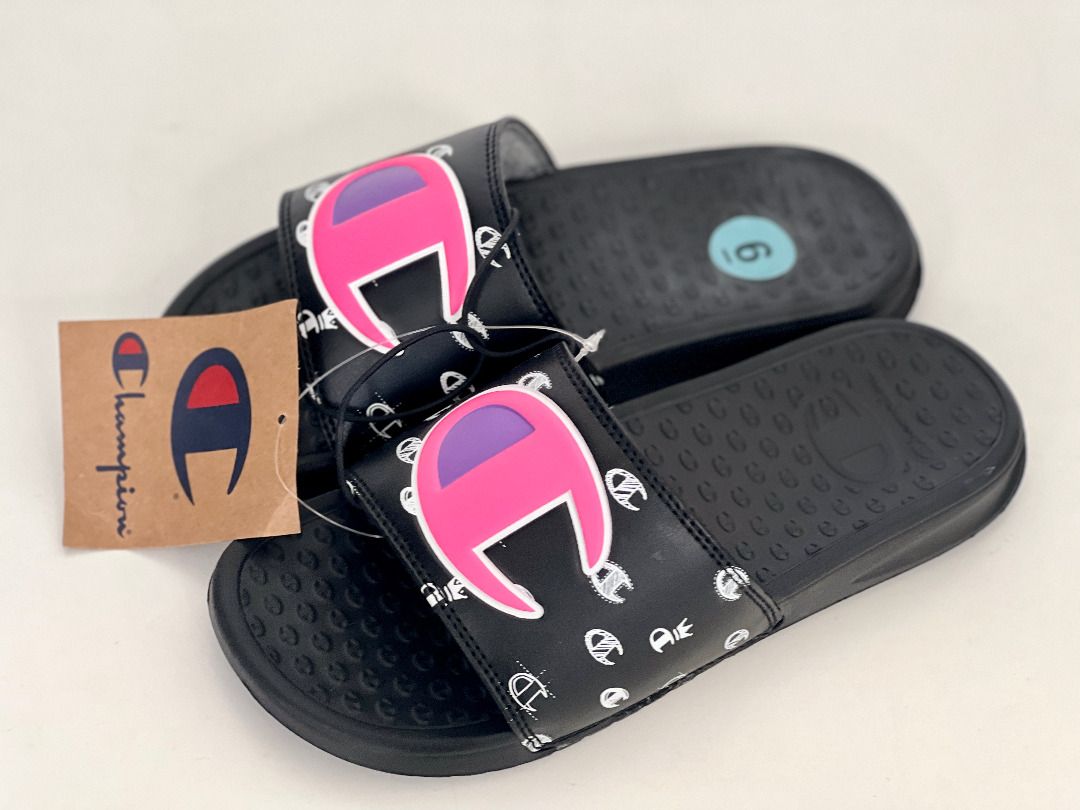 Pink champion slippers hotsell