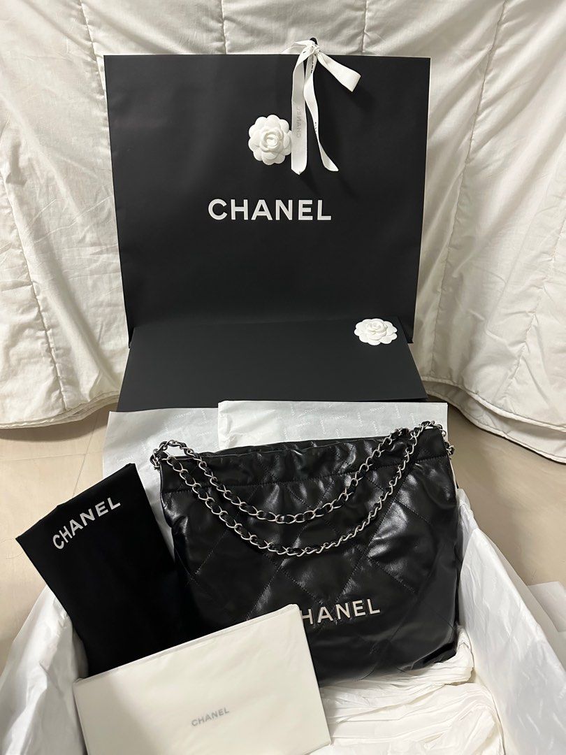 Chanel 22 Black with silver hardware
