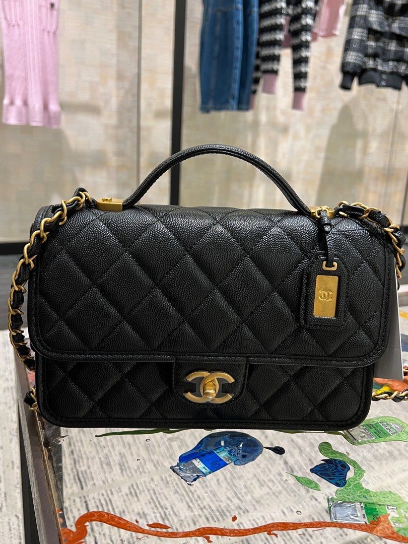 Chanel 22K Flag Bag with top handle, Luxury, Bags & Wallets on Carousell