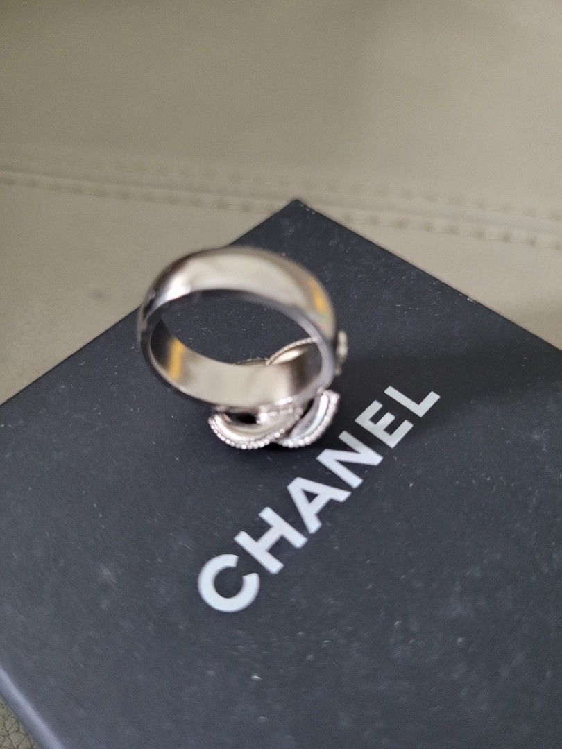 Chanel Ring (Category: Rings) located in Singapore. Submitted by sharonlpm (Listing ID 1195037813, Image 3). Description: Chanel Double C Ring 1.8 cm dia Bought in Paris Did not wear Come with box.
