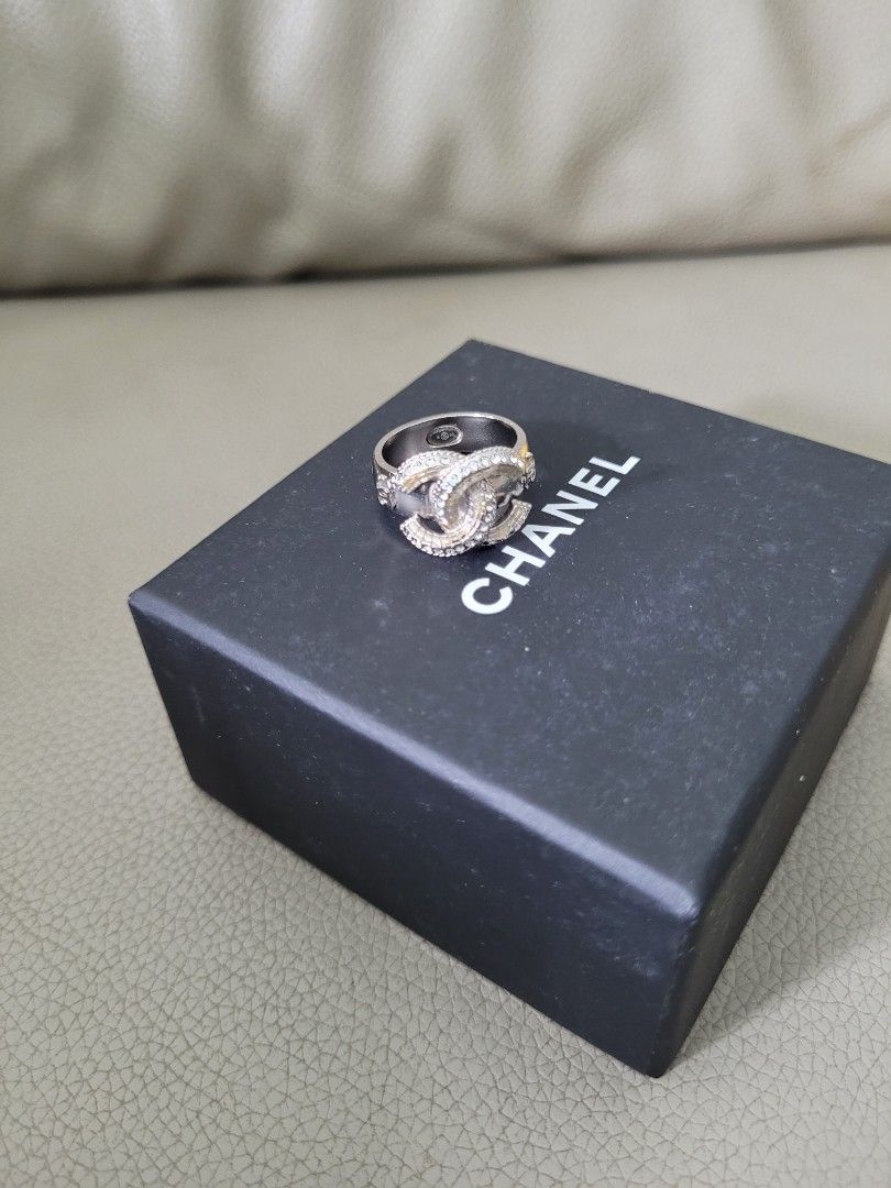 Chanel Ring (Category: Rings) located in Singapore. Submitted by sharonlpm (Listing ID 1195037813, Image 2). Description: Chanel Double C Ring 1.8 cm dia Bought in Paris Did not wear Come with box.