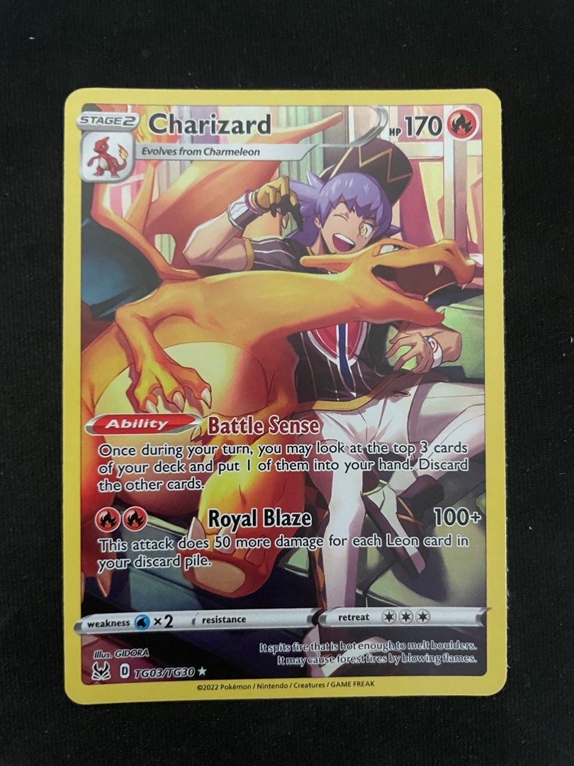 Charizard - TG03/TG30 - Holo Rare Sword & Shield: Lost Origin Pokemon card,  Hobbies & Toys, Toys & Games on Carousell