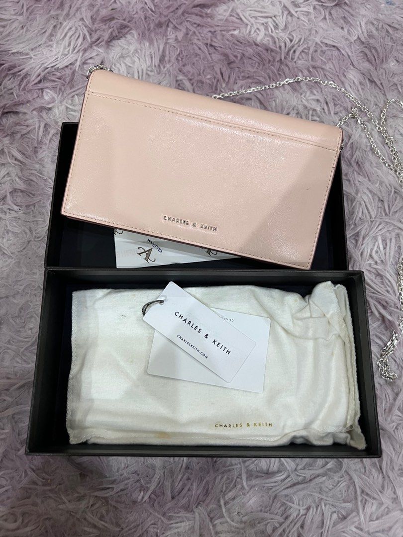 Charles and keith online pink sling bag