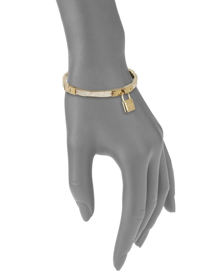 Michael Kors Padlock Link Open Cuff Bracelet | Bloomingdale's