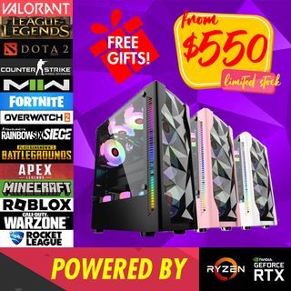 Custom Desktop Computer PC Builder for Gaming/Study/Work/Office/Trading (Intel, Ryzen, GTX, RTX, Radeon, ASUS Strix, MSI, ASRock, Zotac, GALAX, ,Gigabyte, AORUS)