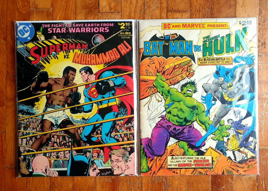 DC & Marvel comics crossover. Superman vs Muhammad Ali. Batman vs Hulk.  Treasury Edition. Newsstand, Hobbies & Toys, Books & Magazines, Comics &  Manga on Carousell