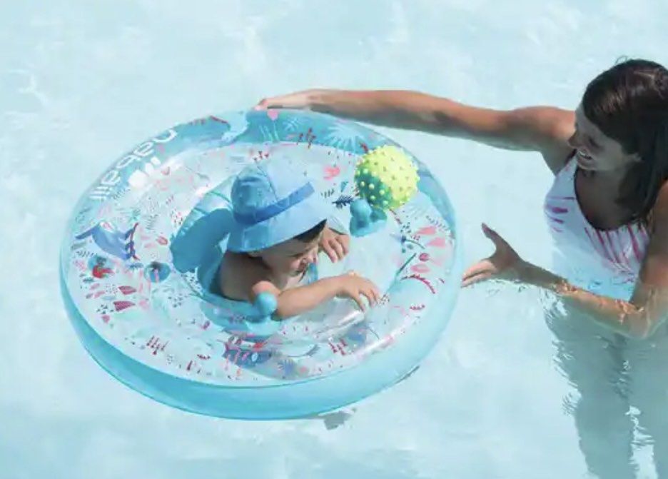 Decathlon Baby seat swim buoy 7 15 kg transparent printed