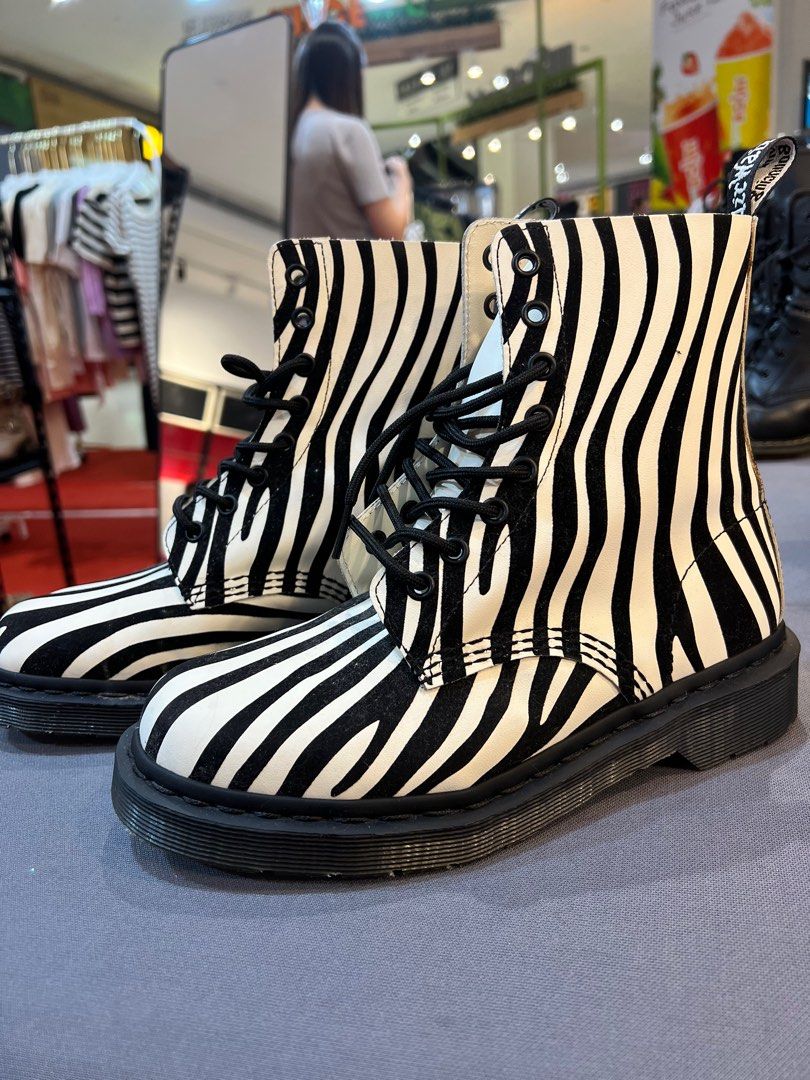 Zebra print sale doc martens