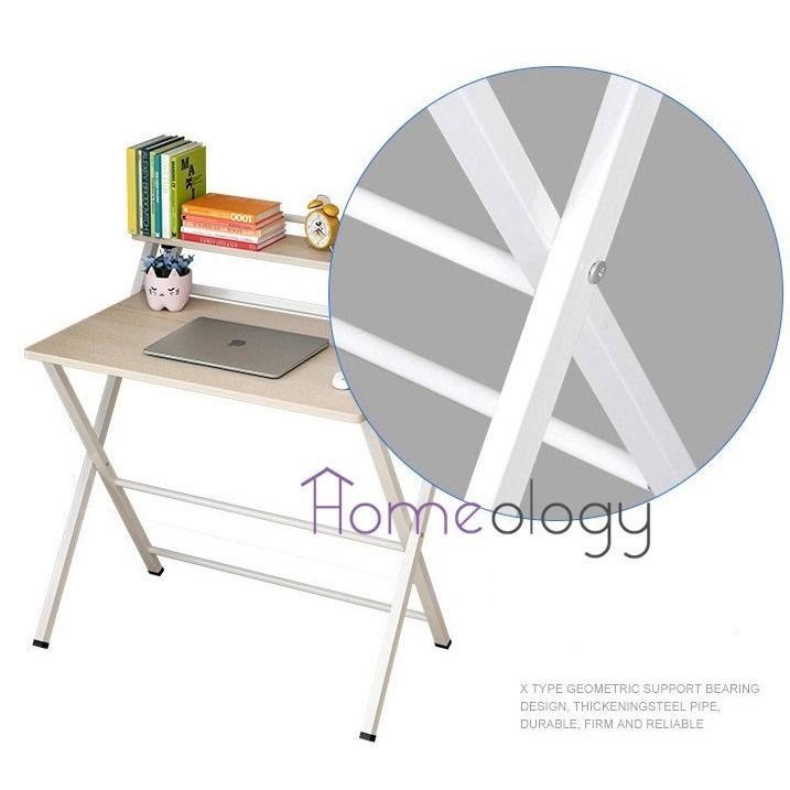 Foldable Table Computer Desk Study Computer Movable Tables No Assembly
