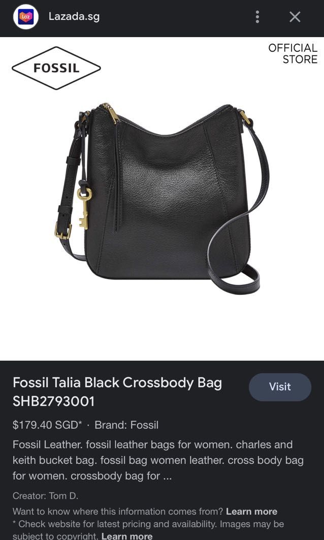 Lazada fossil best sale bag