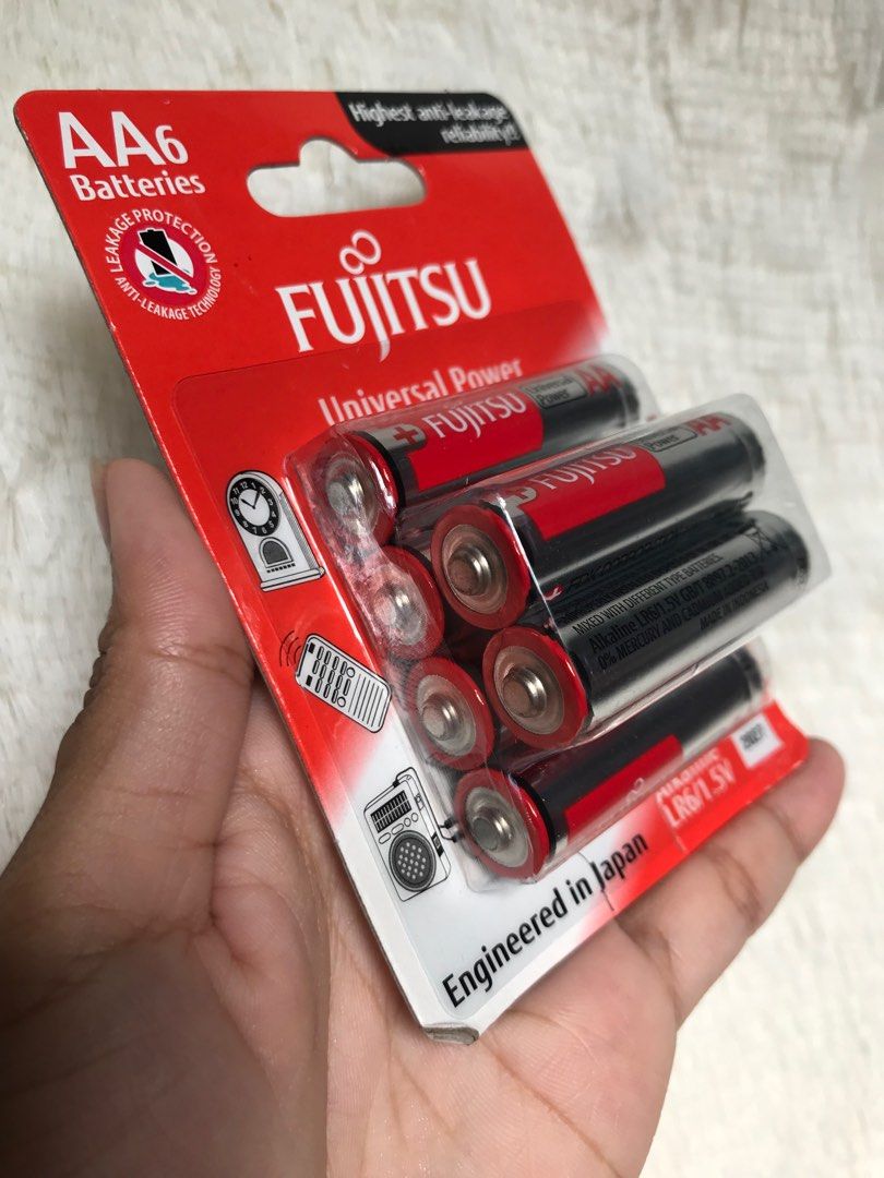 Fujitsu Japan Alkaline LR6 1.5V AA 6pcs Battery Anti Leak Batteries for