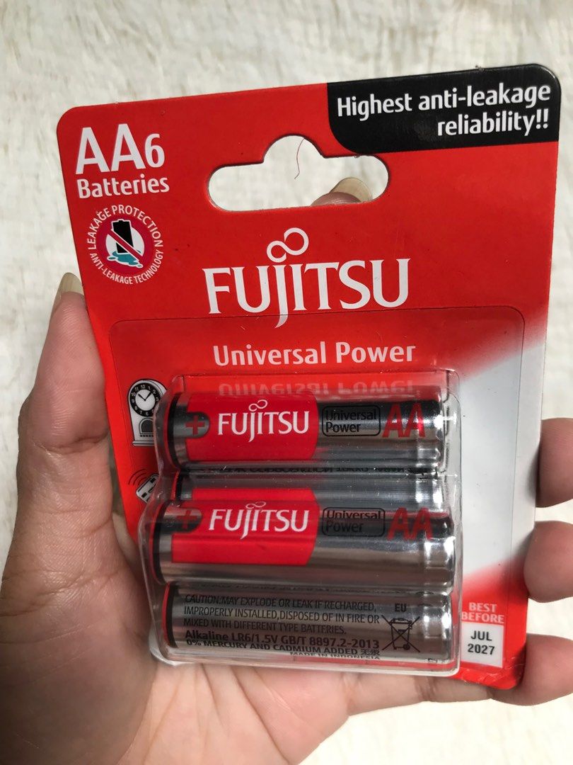 Fujitsu Japan Alkaline LR6 1.5V AA 6pcs Battery Anti Leak Batteries for