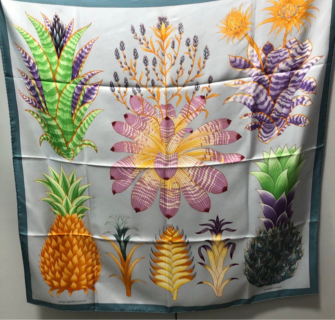 Shop HERMES 2022 SS Index Bromeliaceae Scarf 90 (H003801S 07, H003801S 12,  H003801S 13) by lufine