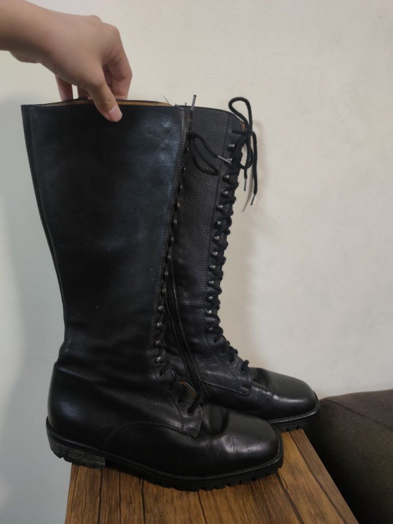 High military style boots, Women's Fashion, Footwear, Boots on Carousell