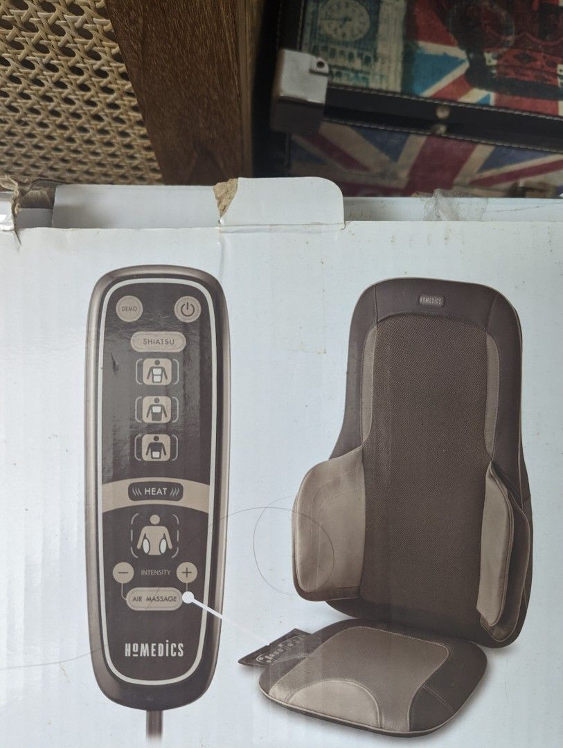 Homedics air compression outlet and shiatsu massage cushion