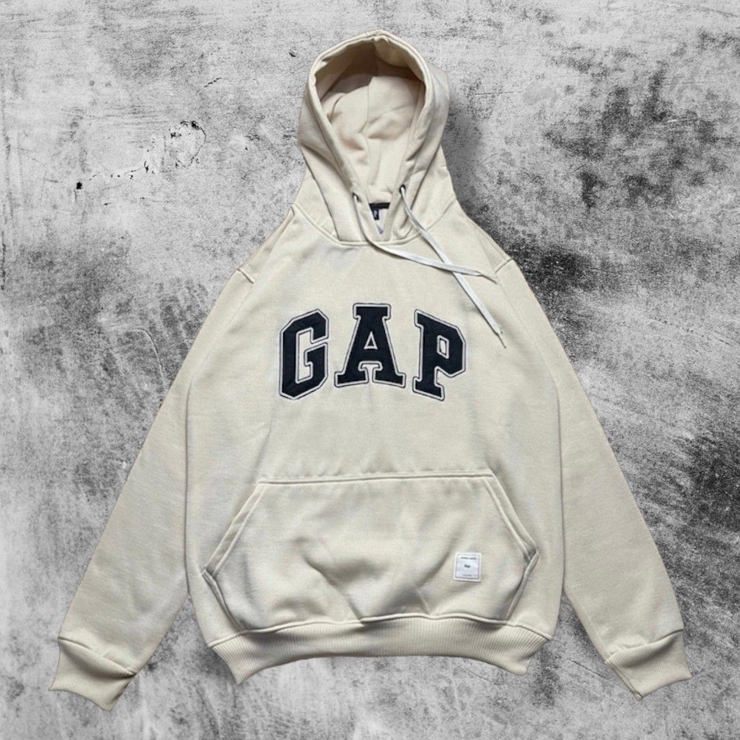 Hoodie GAP Cream Fesyen Pria Pakaian Baju Luaran di Carousell