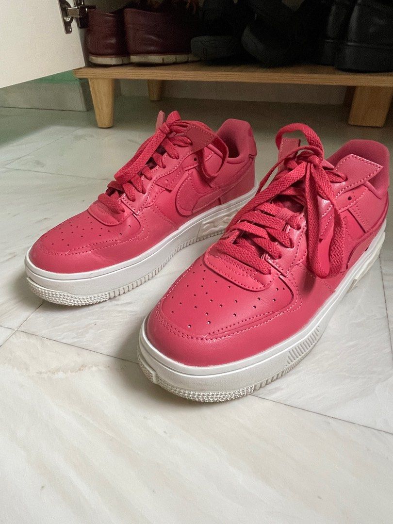 Hot Pink Nike Air Force 1 Women s Fashion Footwear Sneakers on