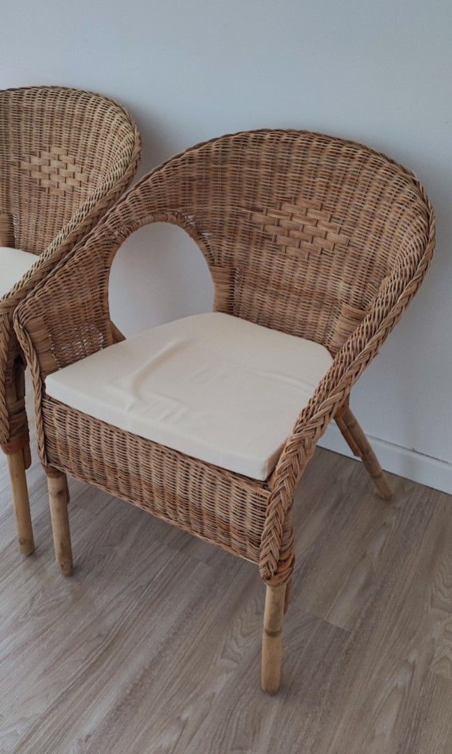 IKEA Chair Agen chair rattan bamboo x2