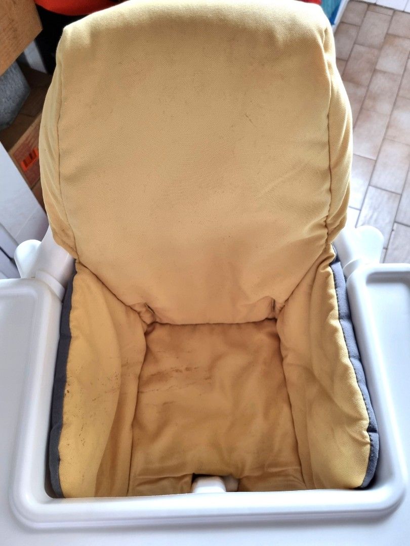 LANGUR Padded seat cover for high chair, yellow - IKEA