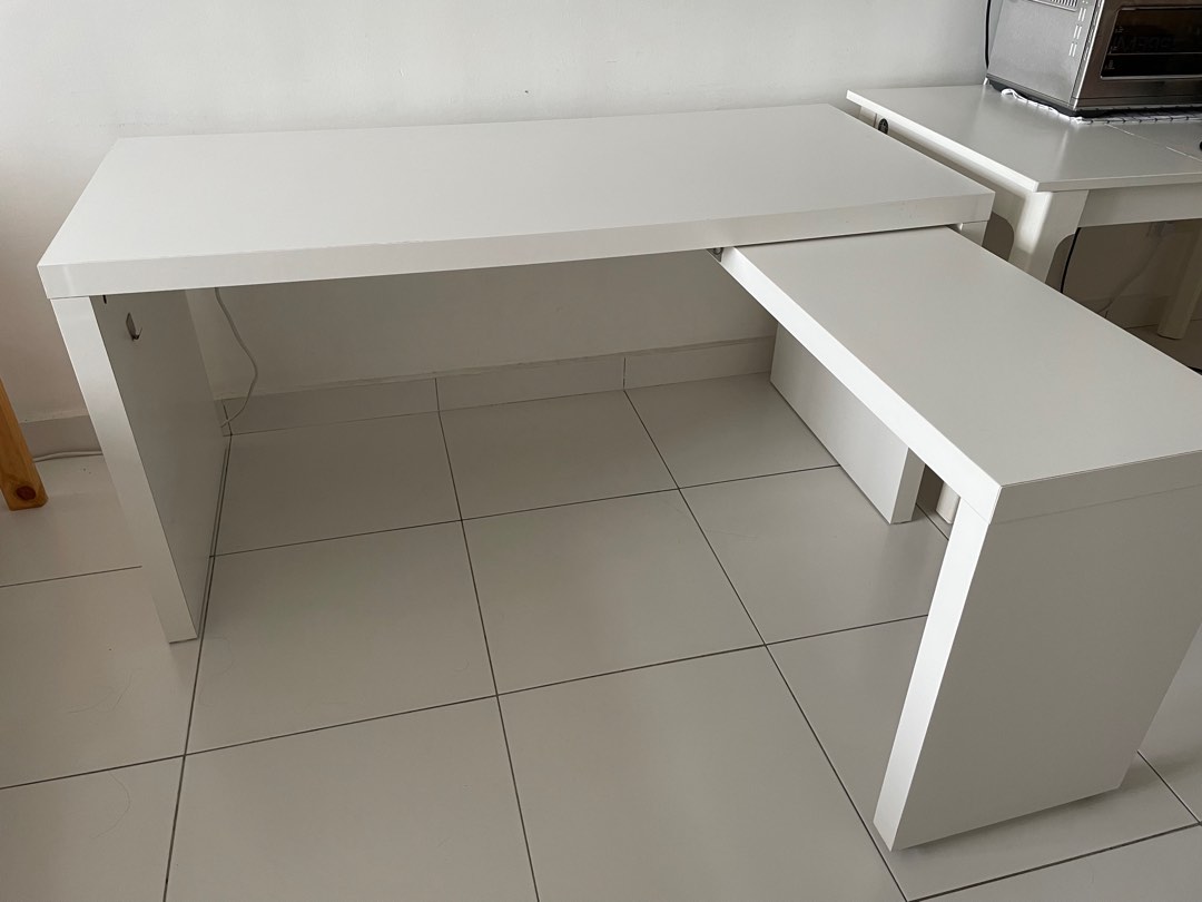 IKEA MALM Desks with pullout panel, Furniture & Home Living, Furniture