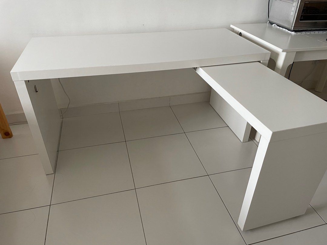 IKEA MALM Desks with pullout panel, Furniture & Home Living, Furniture