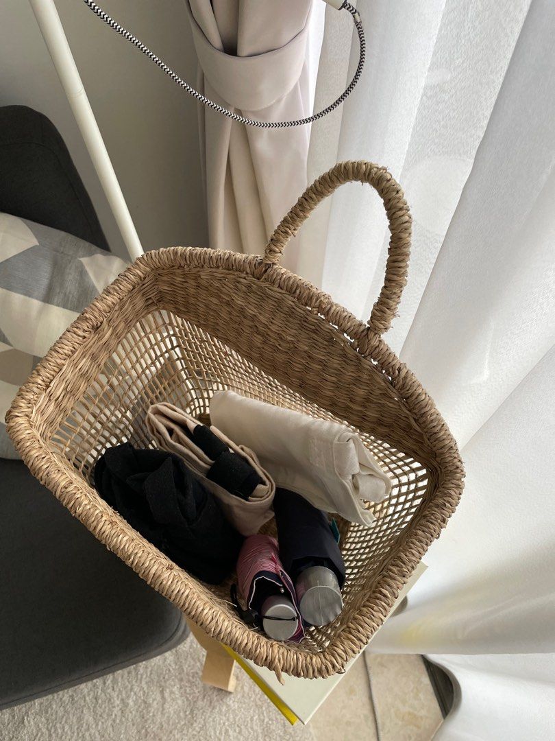 Ikea Seagrass Hanging Basket Lustigkurre, Furniture & Home Living, Home