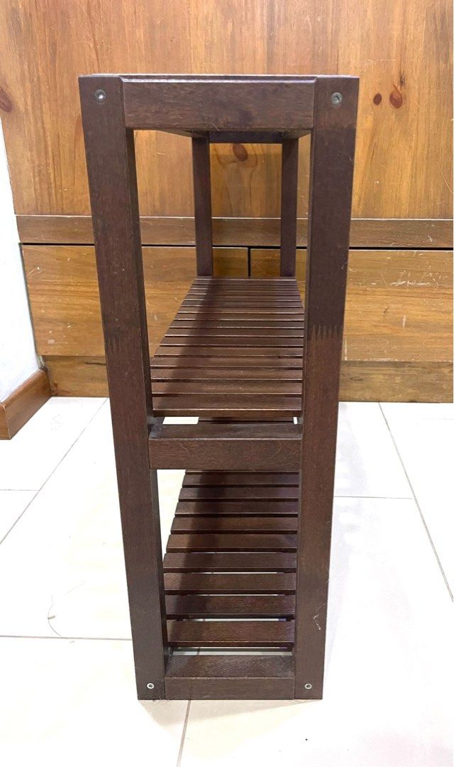 IKEA wooden rack / shelf, Furniture & Home Living, Furniture, Shelves, & Racks on Carousell