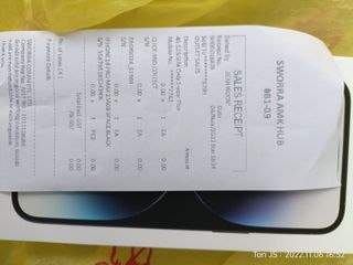iPhone 14  Pro Max 256GB Space Black, Receipt 05/12/22