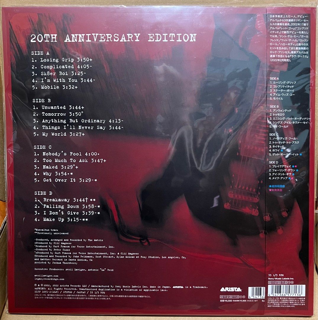 LET GO Avirl Lavigne 20周年限定レコード（AVRIL LAVIGNE / LET